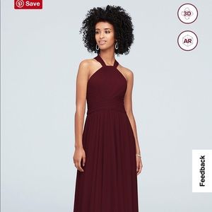 Wine bridesmaid dress